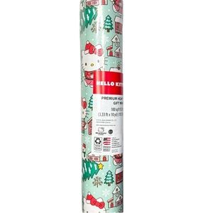 HELLO KITTY Christmas Pink Village Holiday GIFT Wrapping Paper 100sq ft